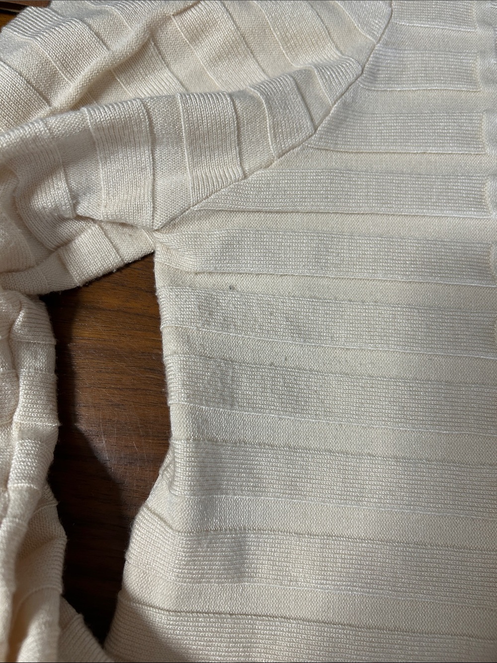 Chico's Soft Cream Ribbed Top - Picture 11 of 12